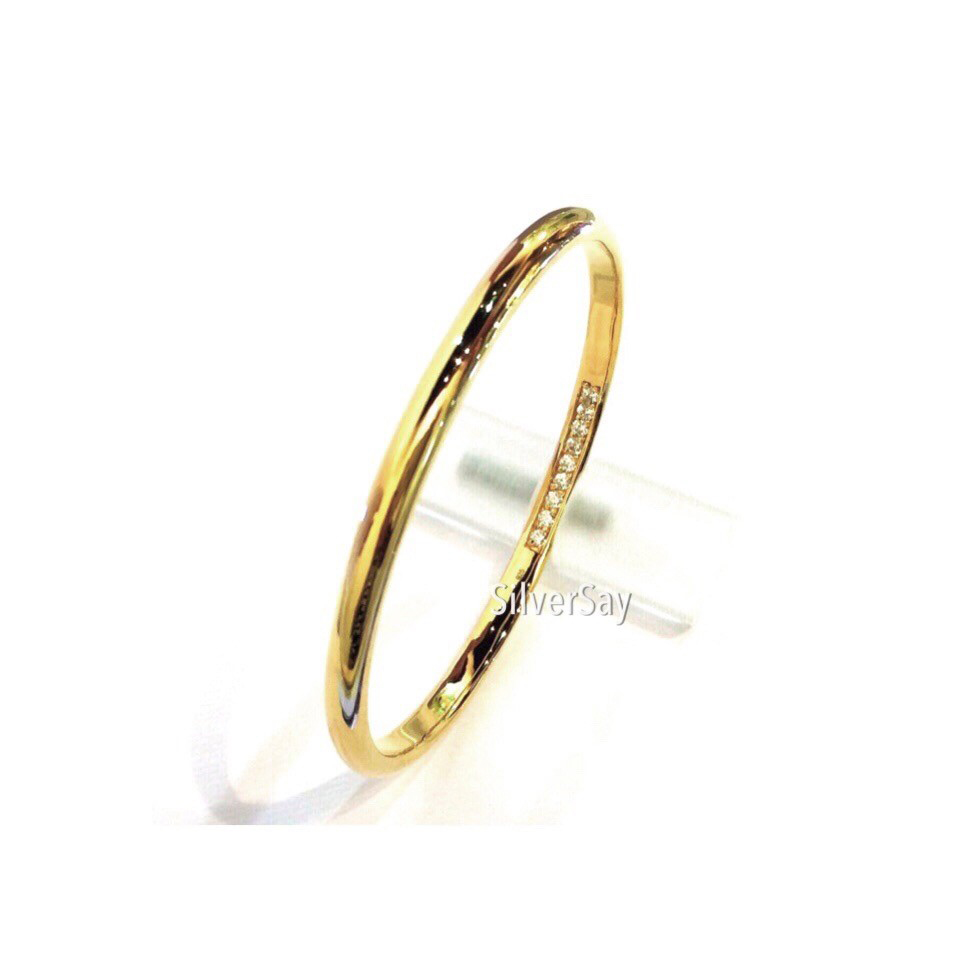 กำไลแก้เคล็ดซ่อนเพชรเก้าเม็ด/คลาสสิค/สีทองคำ22k