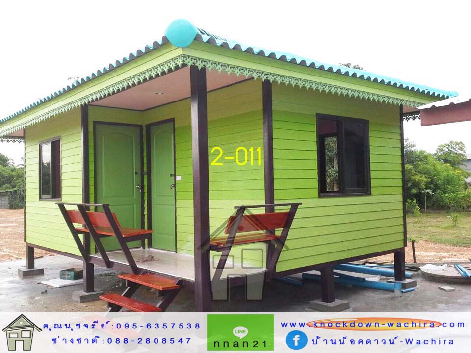 2-011 บ้านน็อคดาวน์ - ทรงปั้นหยา - 4x6 เมตร