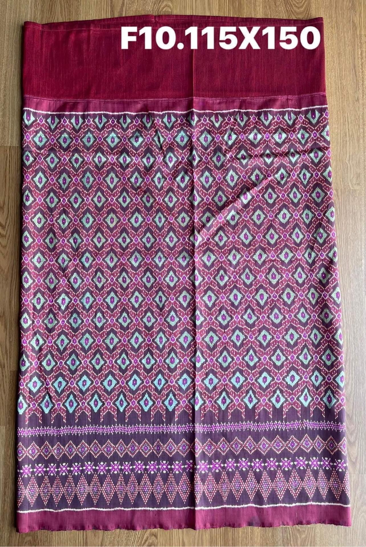 ซิ่น พระตะบอง ไหมบ้านสาวมือ ย้อมสีธรรมชาติ ขนาด 115x150ซม สีม่วง รหัส N9-SIL-F10