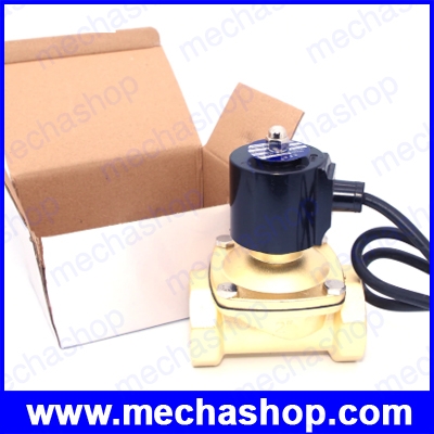 โซลินอยด์วาล์วปิดเปิดของเหลว น้ำ น้ำมัน อากาศ Electric Solenoid Valve NC DN40 1-1/2"BSP NBR Seal 220V