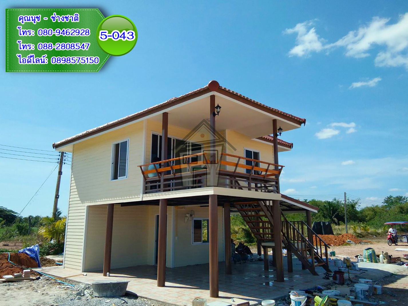 5-043 บ้านน็อคดาวน์ - บ้านหลังใหญ่ - ทรงปั้นหยา