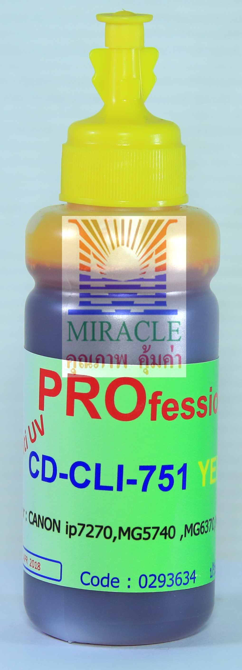 CD-CLI751Y REFILL INK MIRACLE PRO 100 cc CANON YELLOW