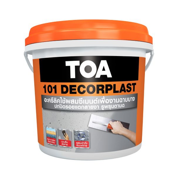 TOA 101 DECORPLAST อะครีลิคผสมซีเมนต์เพื่องานฉาบบาง ทีโอเอ