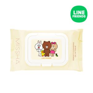 Misha Line Friends Edition 2018 :Super Aqua Perfect Cleansing Tissue 4,500 won ทิชชูอนามัยสำหรับเช็ดเครื่องสำอาง ร่วมรายการสินค้าของแถม รับหิ้วราคาส่งนำเข้าจากเกาหลี ไม่ผ่านพ่อค้าคนกลาง