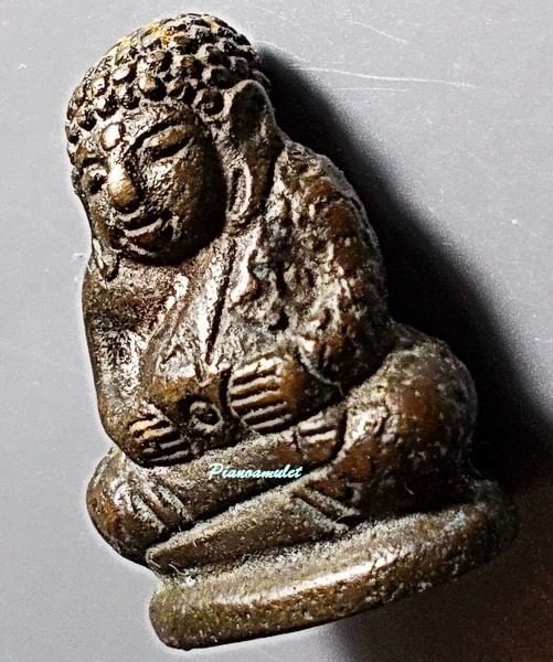 พระสังกัจจายน์ลายดอก อุดกริ่ง เนื้อโลหะผสม พิธีใหญ่ วัดประสาท ปี 2506