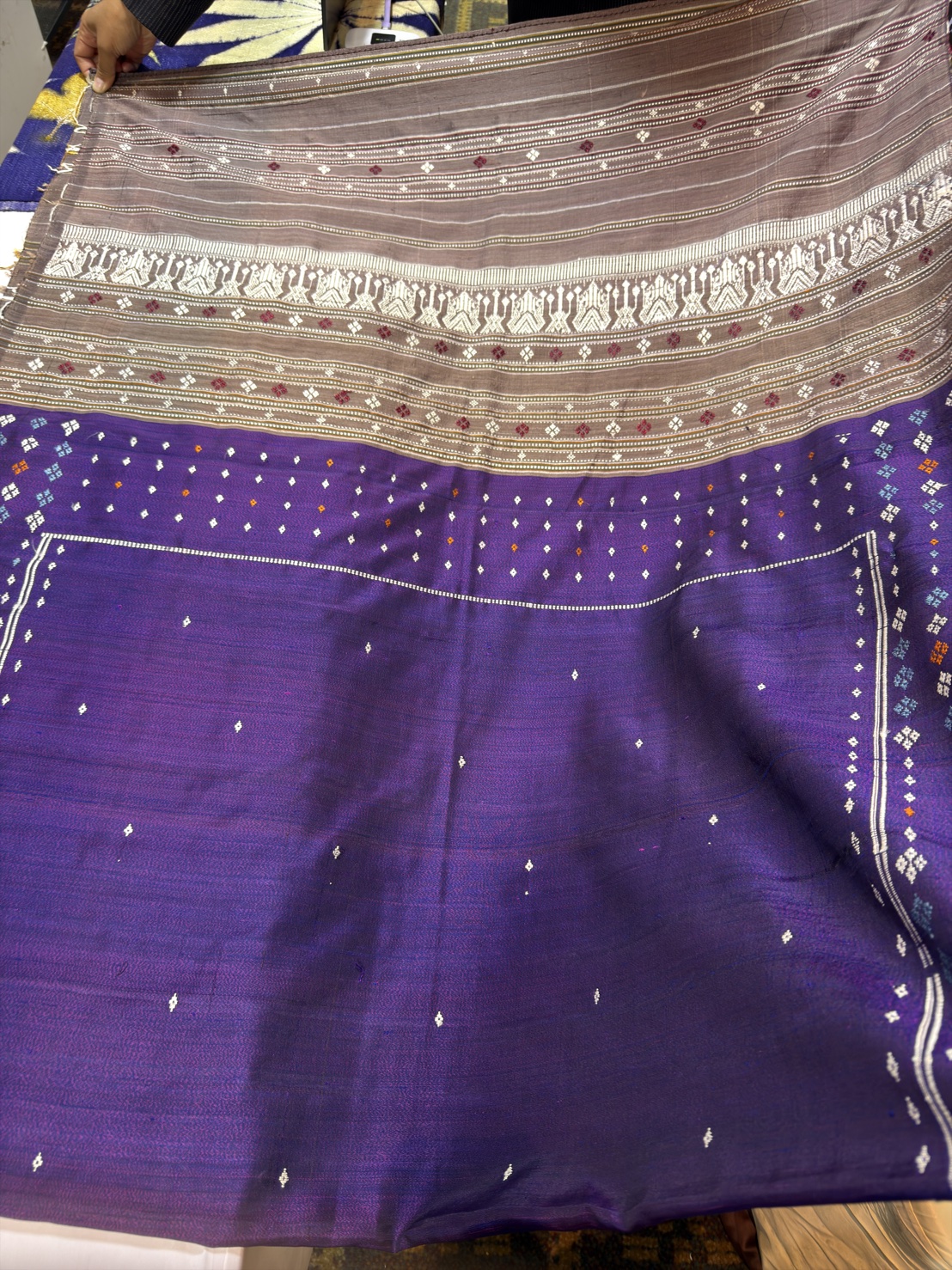 ซิ่นจกขิดไหม ขนาด1x2เมตร สีม่วง รหัส R4F-155-1204683