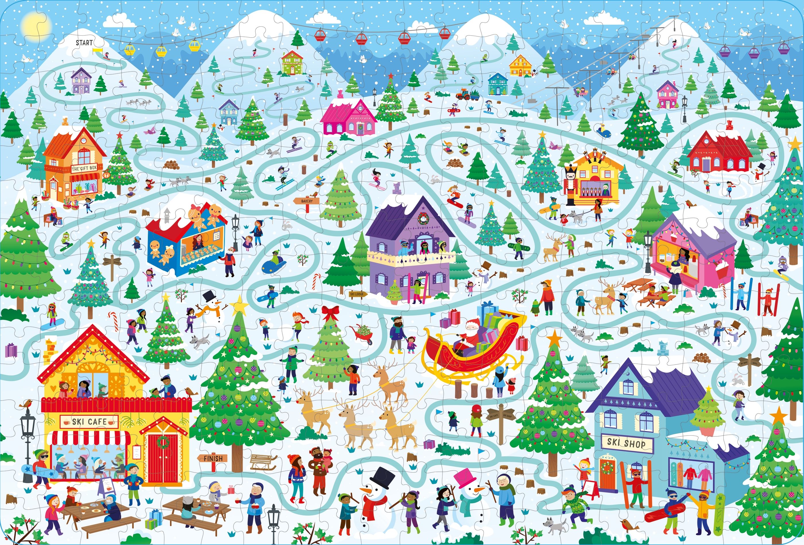 Usborne Book and Jigsaw Christmas Maze 300 Pieces age 5+