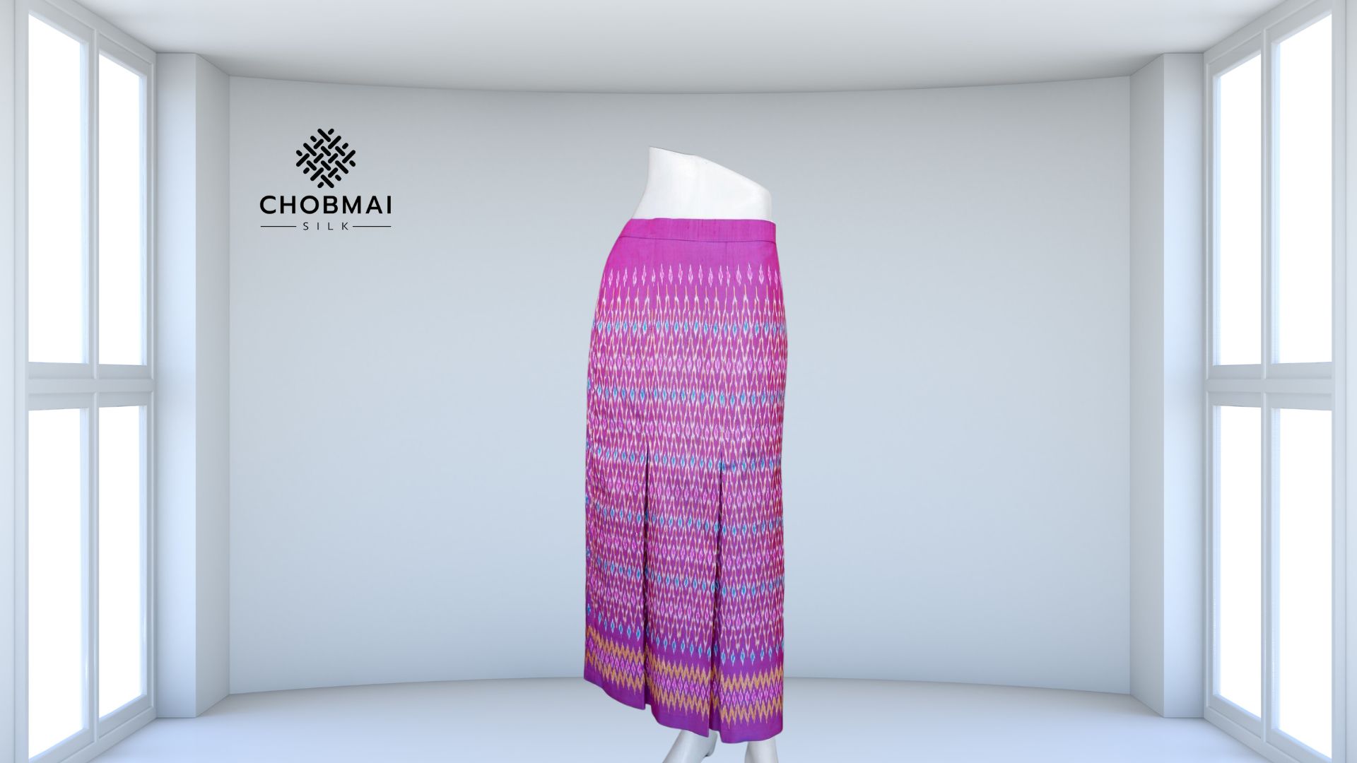 สั่งตัดเย็บ กระโปรงผ้าไหม (ไม่รวมผ้า) รหัส CUT-PT1027667