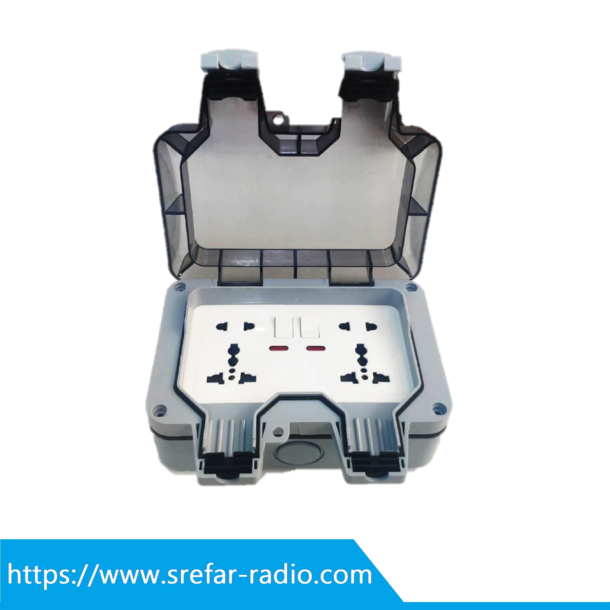 ปลั๊ก COVER ปลั๊กพ่วงกันน้ำIP66 สำหรับกลางแจ้ง 2ช่อง