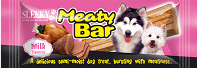 ขนมสุนัข SLEEKY มีทตี้บาร์ รสนม - ขนมหมาทุกสายพันธุ์