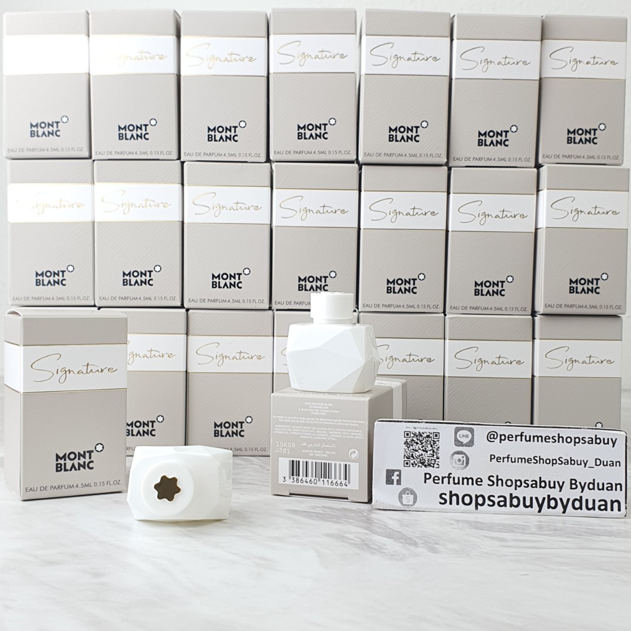 น้ำหอมจิ๋วมินิ MontBlanc Signature EDP 4.5ml แบบแต้มมีกล่อง ( Mini Perfume น้ำหอมขนาดพกพา) น้ำหอมจิ๋วมินิ ขวดน่ารัก ตั้งโชว์ก็สวย พกพาก็สะดวก หัวแต้มตามจุดชีพจร