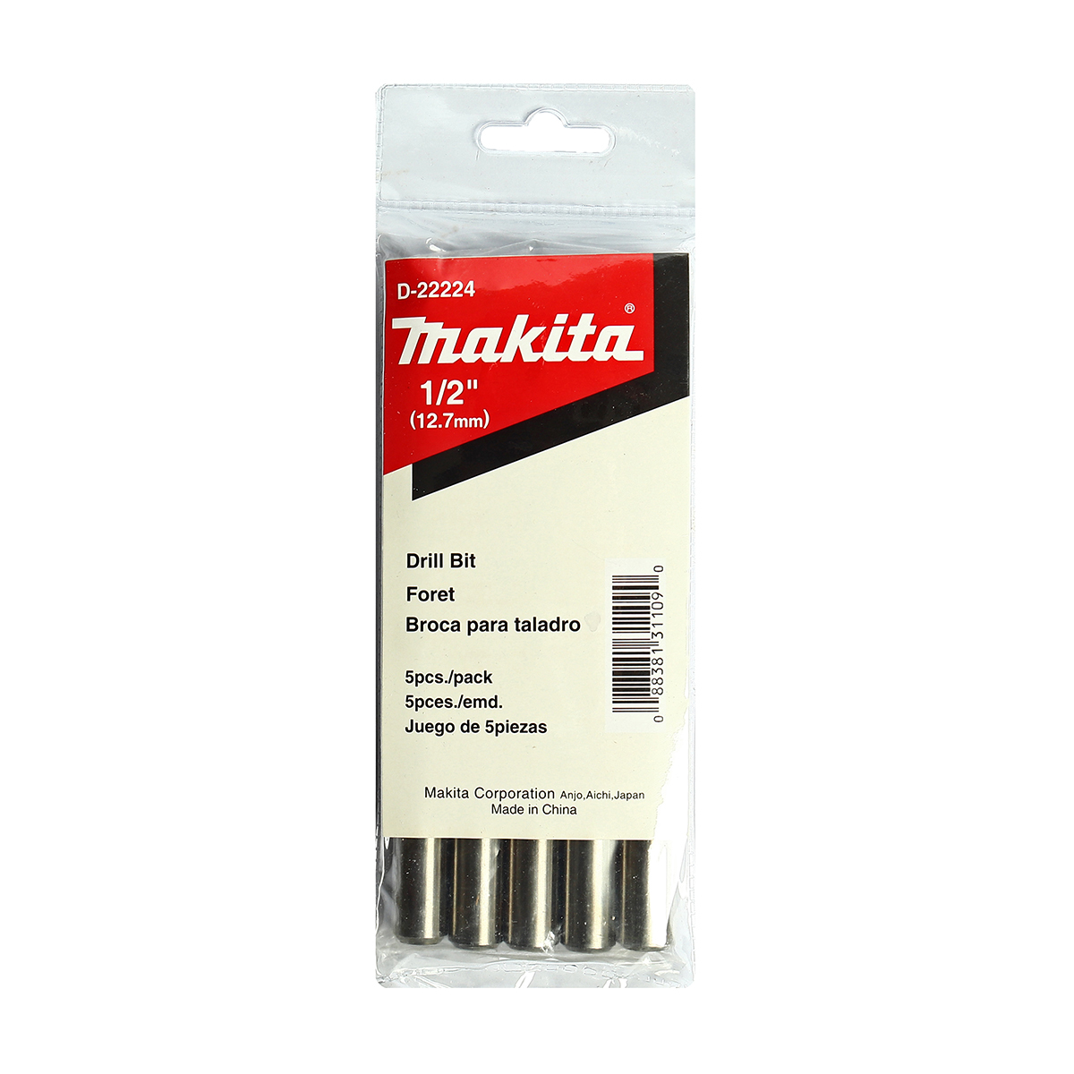 MAKITA D-22224 ชุดดอกสว่านเจาะเหล็ก 1/2 นิ้ว มากีต้า (ชุด)