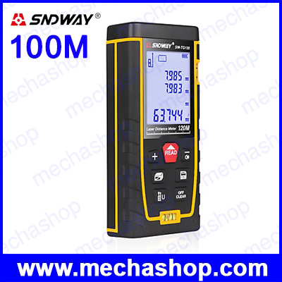 ตลับเมตรดิจิตอล เครื่องวัดระยะดิจิตอล เครื่องวัดระยะเลเซอร์ SNDWAY SW-TG100 Digital Laser Rangefinder 100M Distance Meter Tape Measure Area Volume