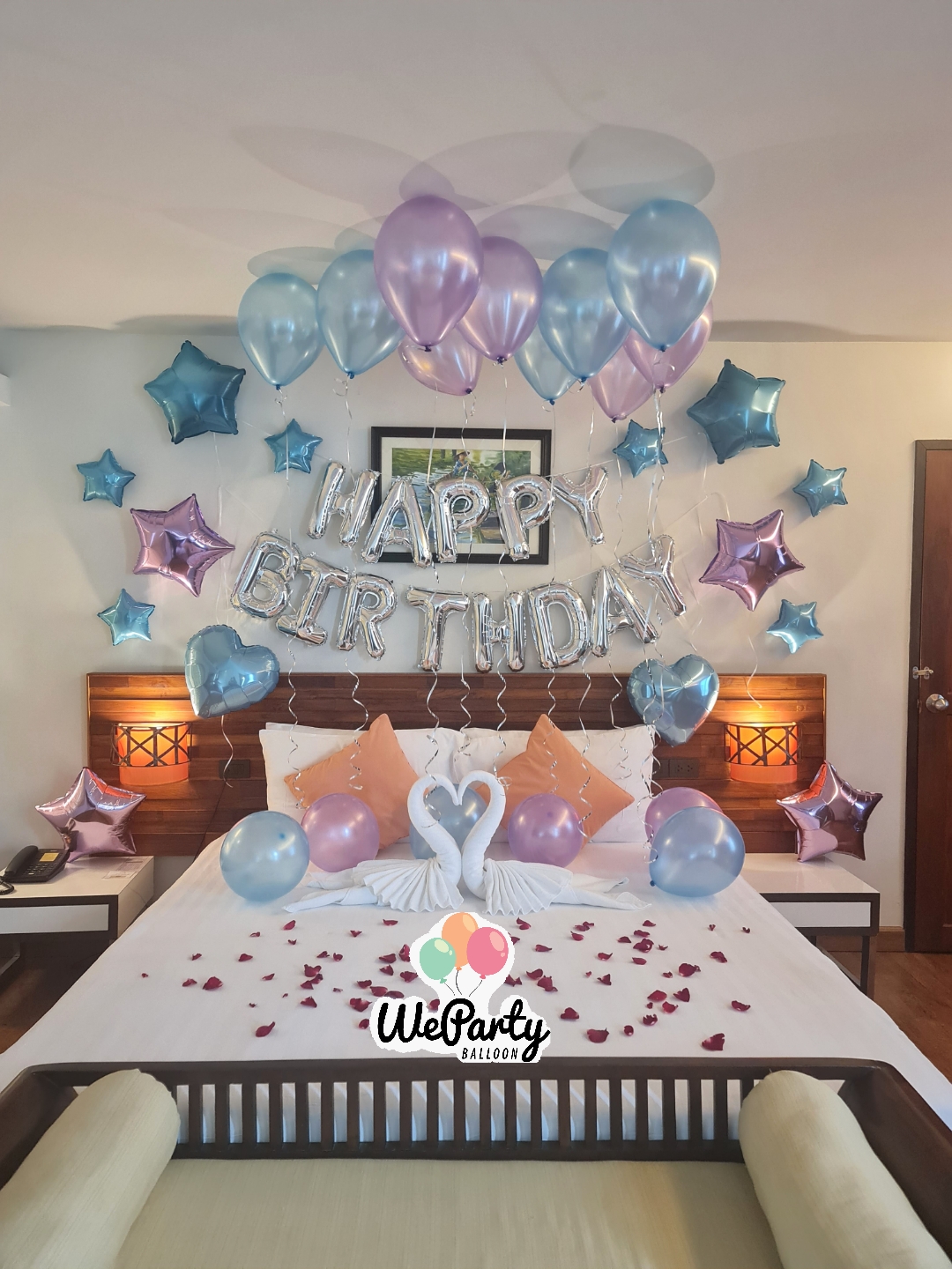 ลูกโป่งเซอร์ไพรส์ HBD Balloon Room Surprise (HBD)(ราคาไม่รวมดอกกุหลาบโปรย)(31pcs)