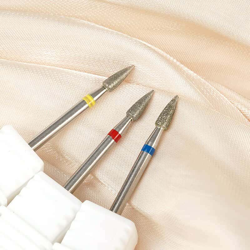 หัวเจียรไดมอนด์แต่งเล็บอย่างดี ดอกเจียรเพชร ทรงแหลม เจียรหนัง เจียรโคนเล็บ