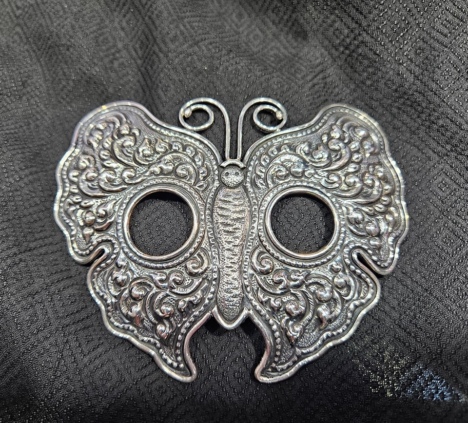 หัวรัดซิ่น เงินแท้ นำ้หนัก 38กรัม ลายผีเสื้อ รหัส BT-TT-1222661