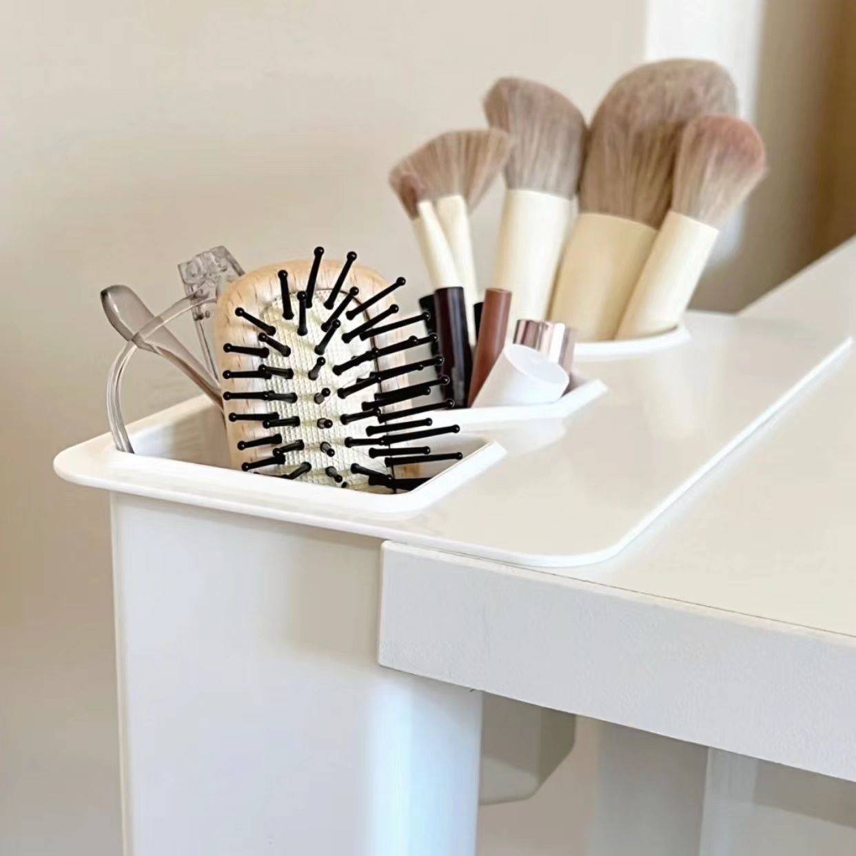 กล่องจัดระเบียบติดขอบโต๊ะ ที่เก็บของ3ช่อง ที่จัดระเบียบขอบโต๊ะ เก็บอุปกรณ์อเนกประสงค์