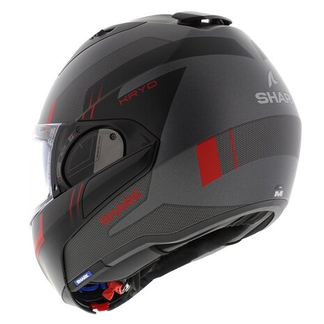 Shark - รุ่น Evo ES ลาย Anthracite Mat Black/Red (ABR) ดำ/แดง ด้าน