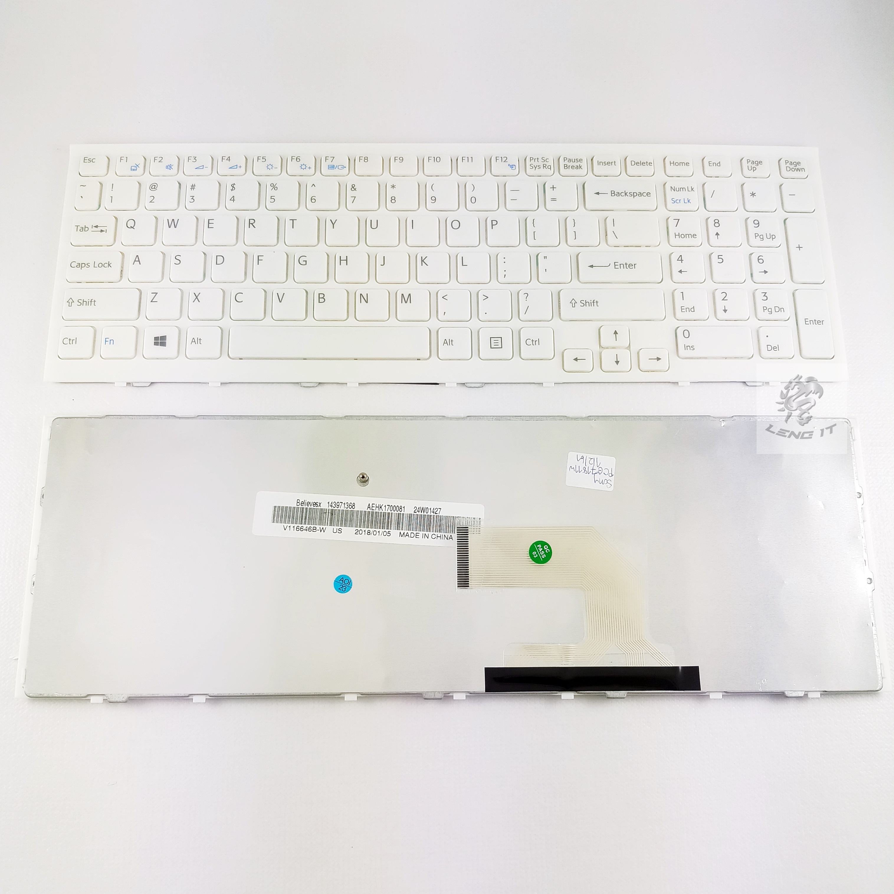KEYBOARD SONY PCG 71811W สีขาว