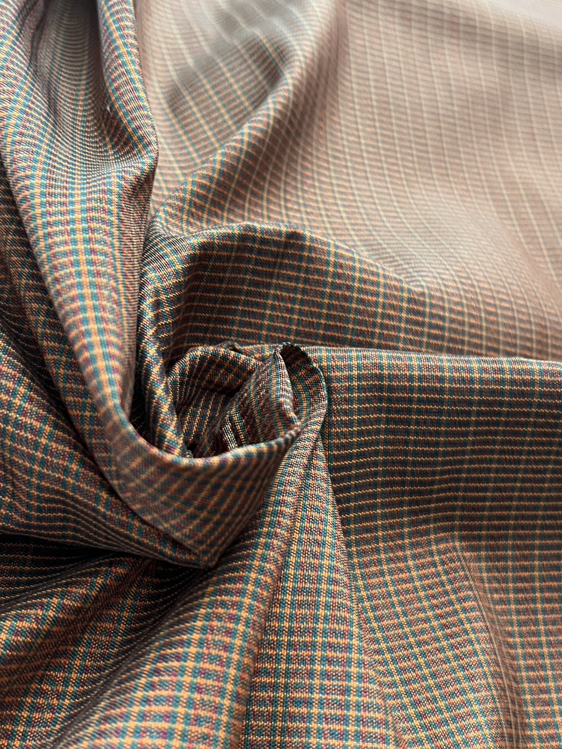 ผ้าไหมมัดหมี่ ไหมแท้ ลายอันลูยซีม สีน้ำตาล (ราคาต่อเมตร) รหัส CISP-119-11076810