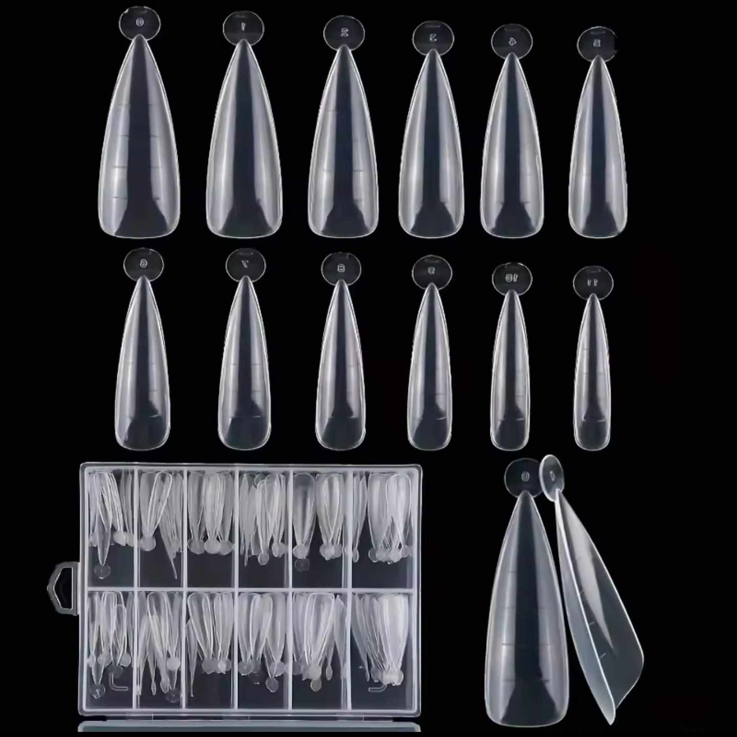 เล็บแพทเทิร์น Dual Form ฟอร์มต่อเล็บPoly Gel 12ไซส์ รวม120ชิ้น