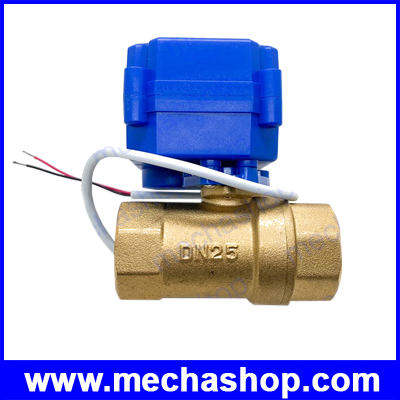 มอเตอร์วาล์วไฟฟ้า วาล์วไฟฟ้าแบบมอเตอร์ขนาด 1 นิ้ว Motorized Valve Electrical Ball Valve DN25 DC9-24V CR01 2 สาย