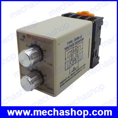 เครื่องป้องกันไฟตก ไฟเกิน อุปกรณ์ป้องกันไฟตก 36V DC Under and Over Voltage Protective Relay DVM-A