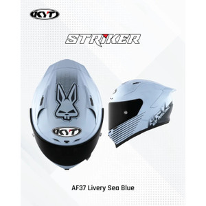 KYT รุ่น Striker ลาย AF37 LIVERY Sea blue *ยังไม่รวมชิวดำ*