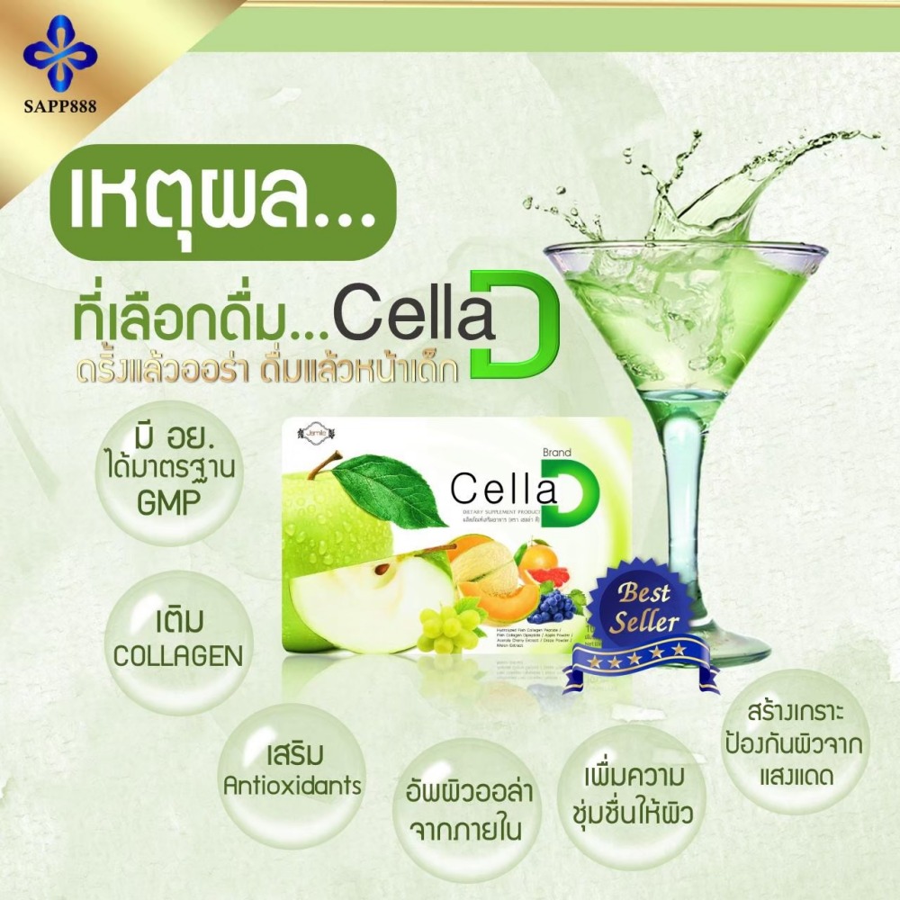 เซลล่าดี CellaD นวัตกรรม CellSynapse ดื่มแล้วหน้าเด็ก ผิวออร่า