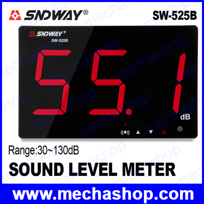 เครื่องวัดความดัง เครื่องวัดเสียง SNDWAY Sound Level Meters Digital Sound Level Meter 30-130db Noise Db Meter Large Screen Decibel SW-525B Mini Sound Level Meter