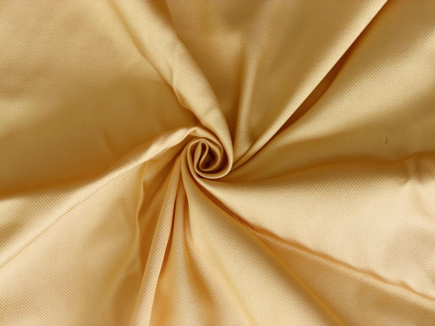 ผ้าไหมยก 4ตะกอ สีพื้นเนื้อลูกฟูก ไหมแท้ เฉดสีเหลืองทรายทอง ขายตามความยาวเมตร รหัส B-119-1074WA13