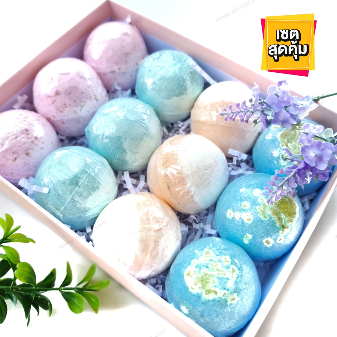 BATH BOMB บาธบอมบ์ ผลิตภัณฑ์ใส่อ่างอาบน้ำ 1เซต/12ลูก