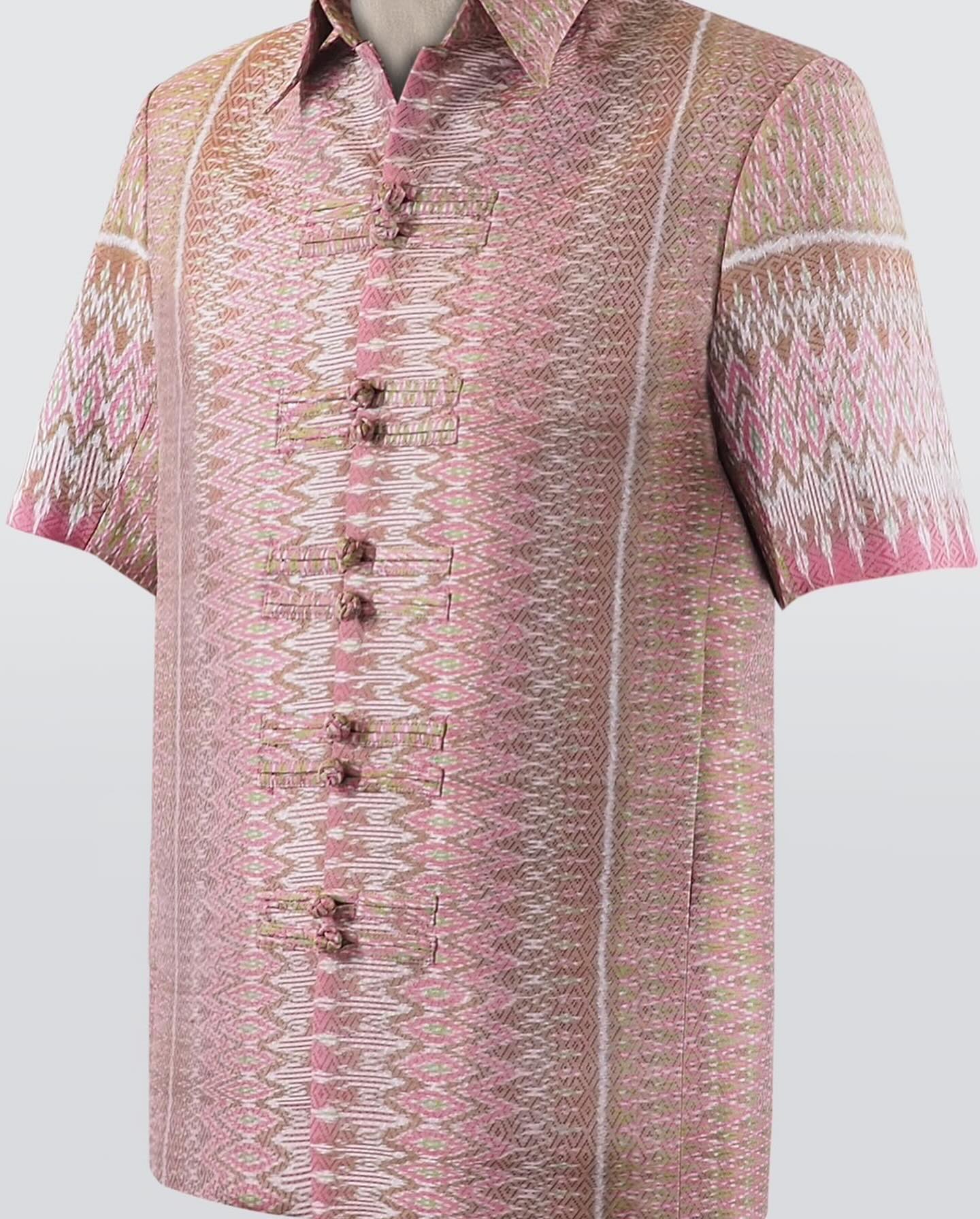 แบบตัด สูทชาย ปกซาฟารี แขนสั้น กระดุมจีน chobmai x JHN รหัส SCT-51-092167