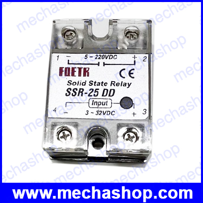โซลิดสเตตรีเลย์ 25A solid state relay SSR-25DD 25A actually 3-32V DC TO 5-220V DC