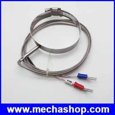 เทอร์โมคับเปิล เซนเซอร์เครื่องวัดอุณหภูมิ เซนเซอร์วัดอุณหภูมิ K Type Thermocouple 400°C ( cable 1m)