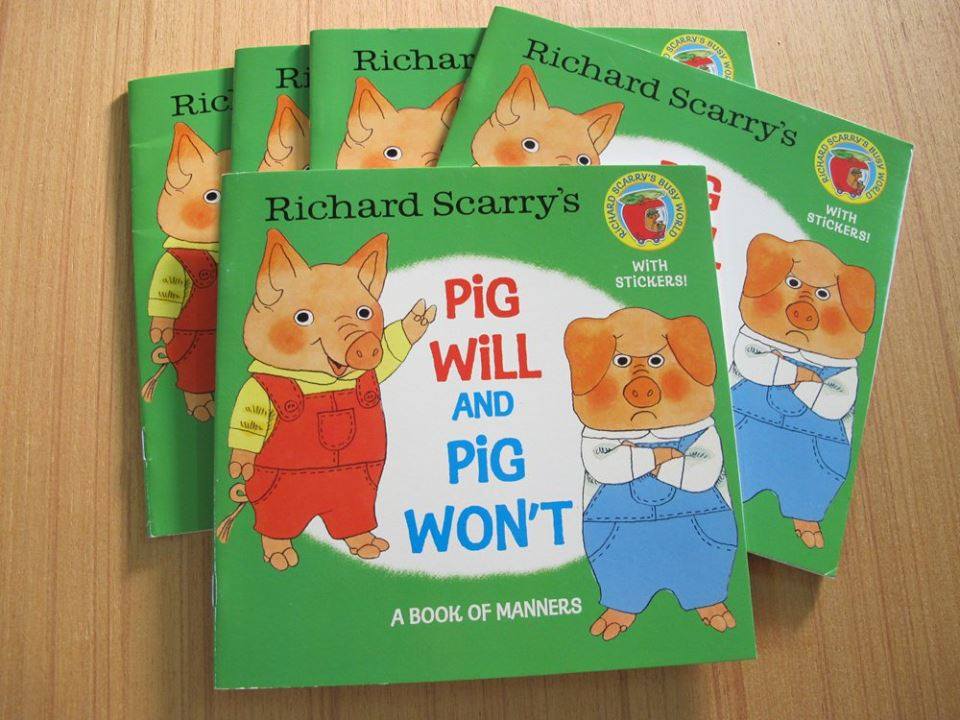 Pig Will Pig Won't by Richard Scarry's Book about Manners with Stickers New(Outlet book)