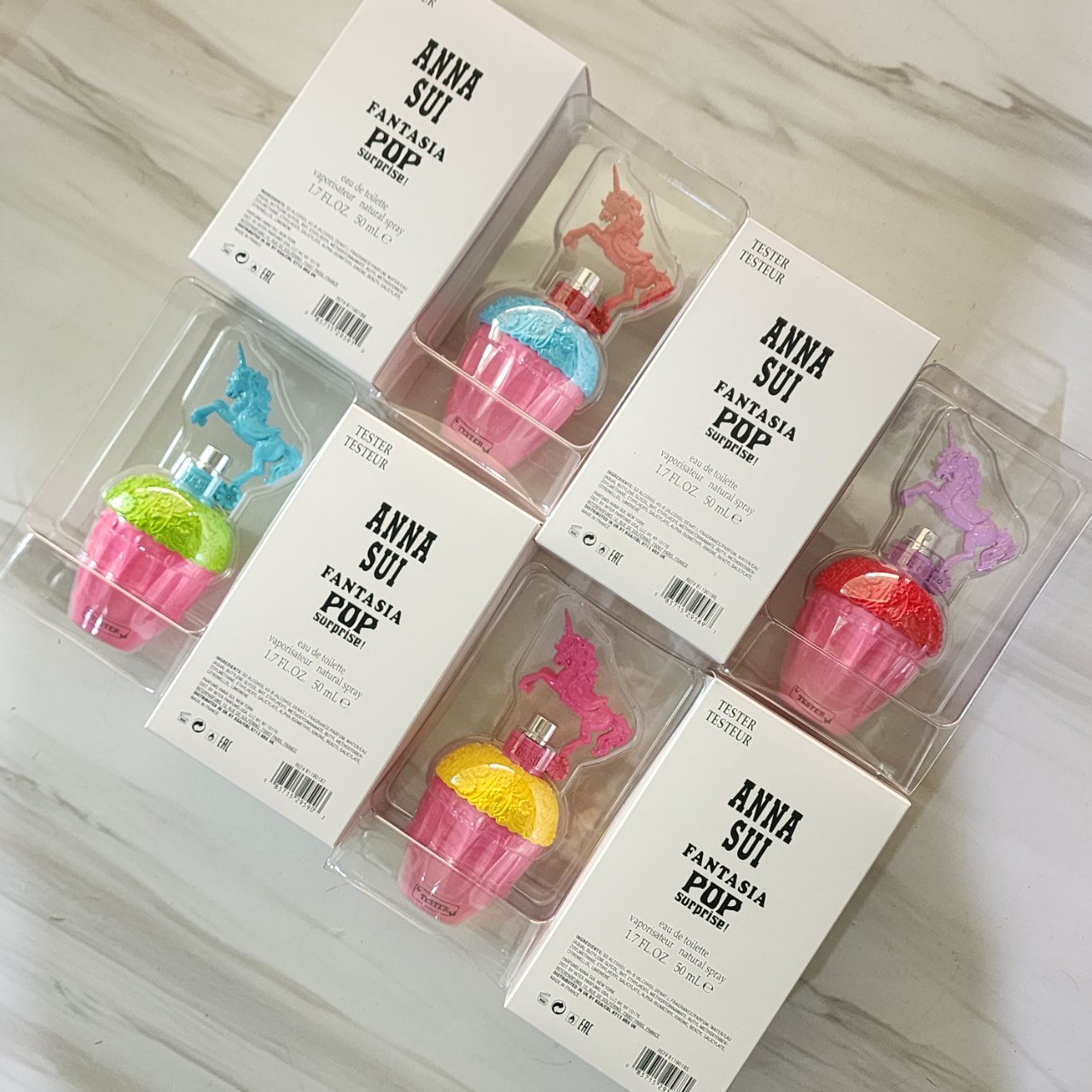 น้ำหอมแท้ Anna Sui Fantasia Pop Surprise 50ml กล่องเทสเตอร์ สีชมพูเหลือง