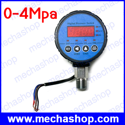 สวิทซ์แรงดันดิจิตอล สวิทซ์แรงดันลม AC220V 0-4Mpa Air Compressor Pressure Switch Digital Pressure Gauge Relay output