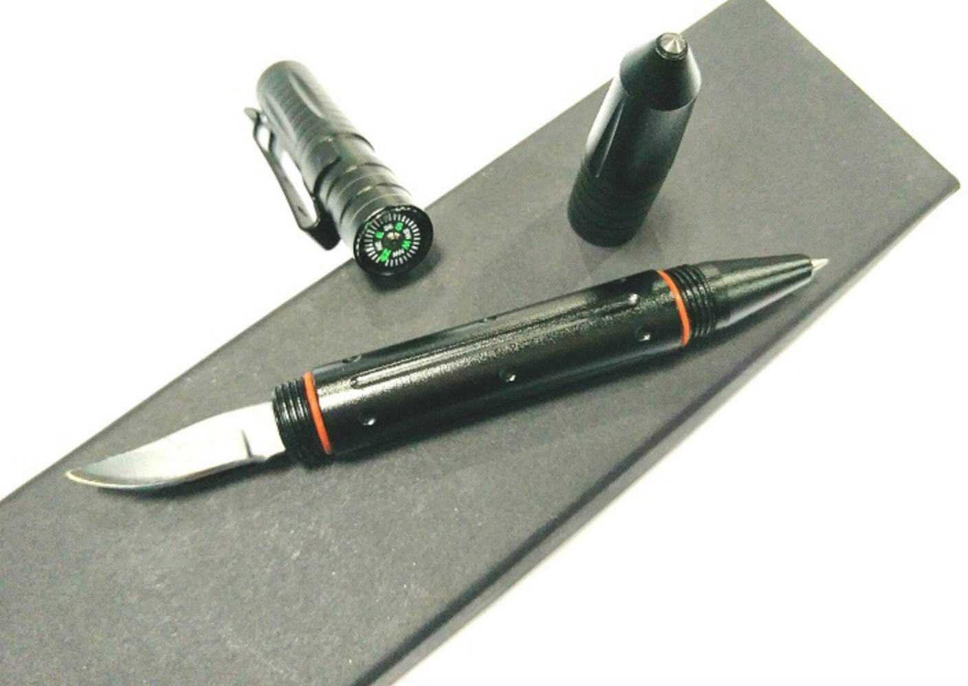 pen tactical V.4 (ปากกาต่อสู้) มีมีดและเข็มทิศในตัว