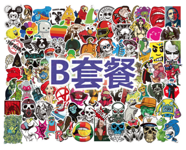 สติ๊กเกอร์ (set 100 ชิ้น) ติด ตกแต่ง กระเป๋า โน๊ตบุ๊ค ของใช้จิปาถะ