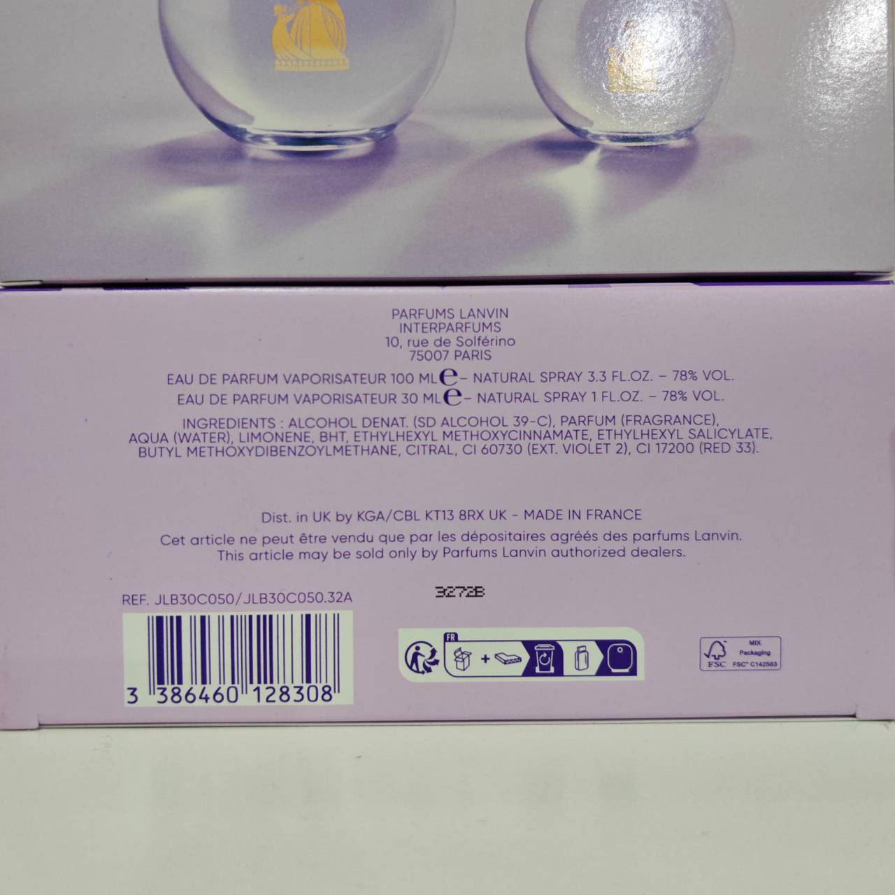 น้ำหอม Lanvin Eclat 'arpege EDP Women EDP Set 100ml + 30ml แพ็คนี้คุ้มมาก