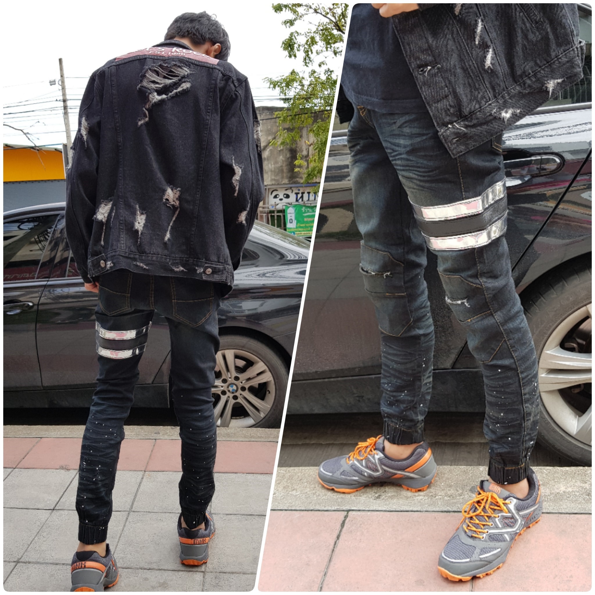 STRETCH JEANS JOGGER PANTS | ขาจั๊มยีนส์ยืด YM610 S