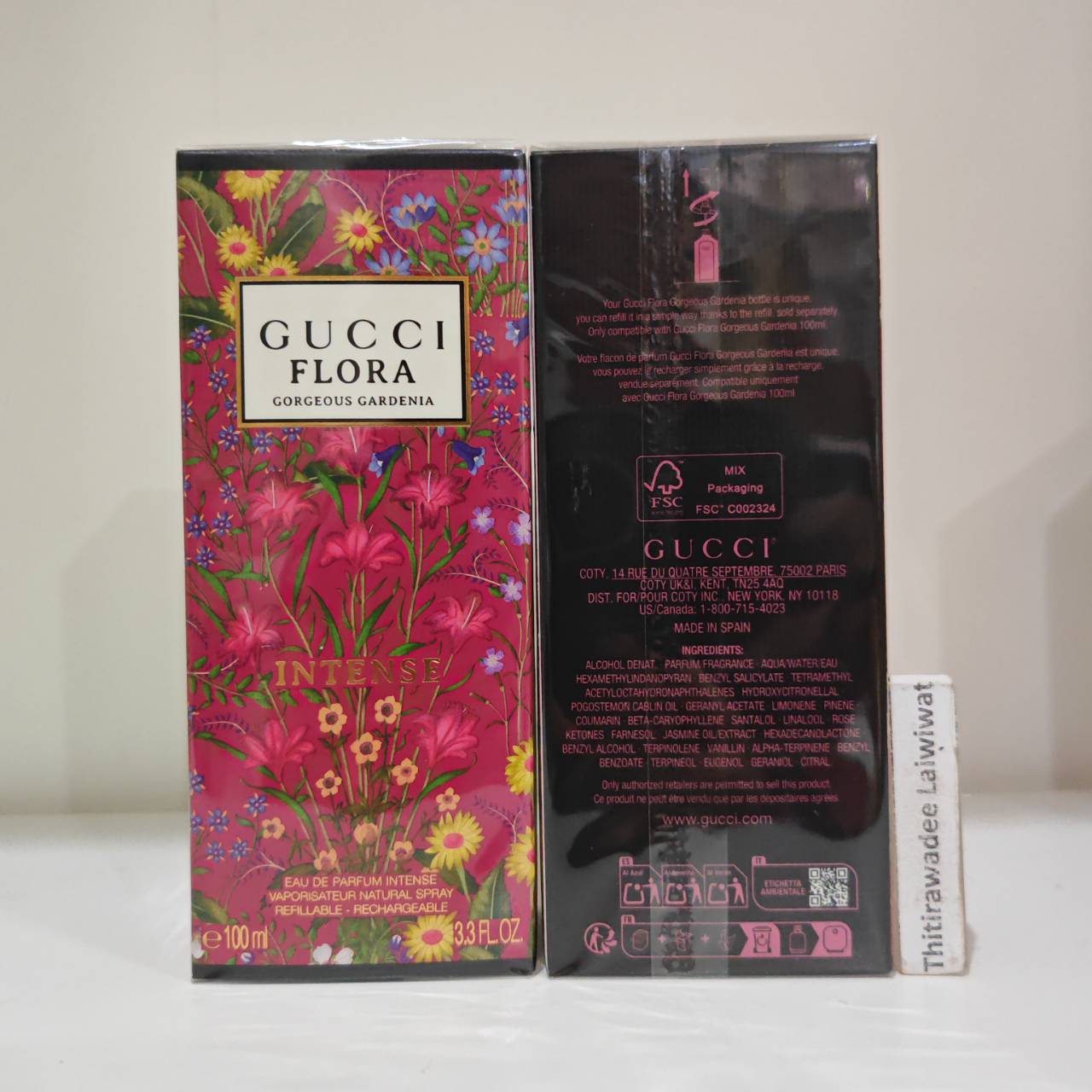 น้ำหอมแท้ Gucci Flora Gorgeous Gardenia Eau de Parfum Intense 100ml กล่องซีล
