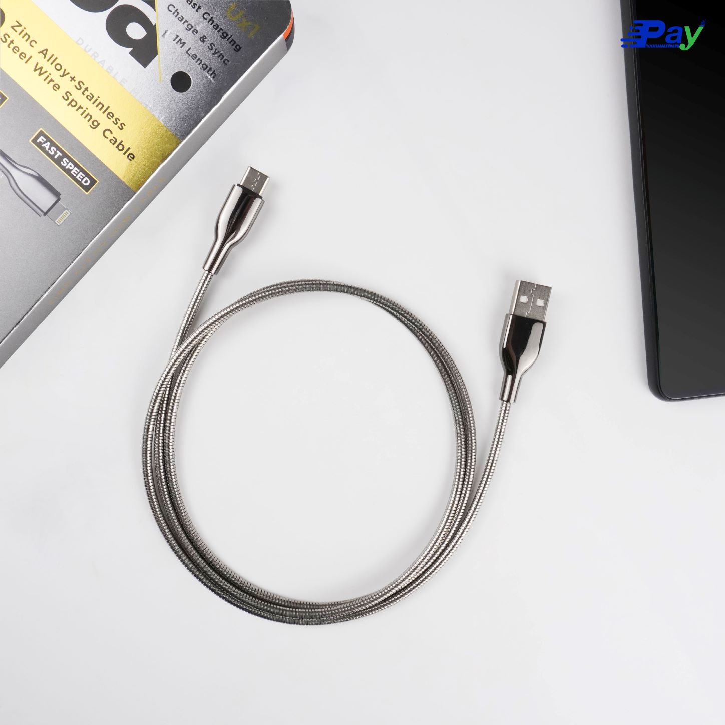 สายชาร์จ Clasio สายอลูมิเนียม Fast Charge 5A Ux1 Type-C สายชาร์จไว