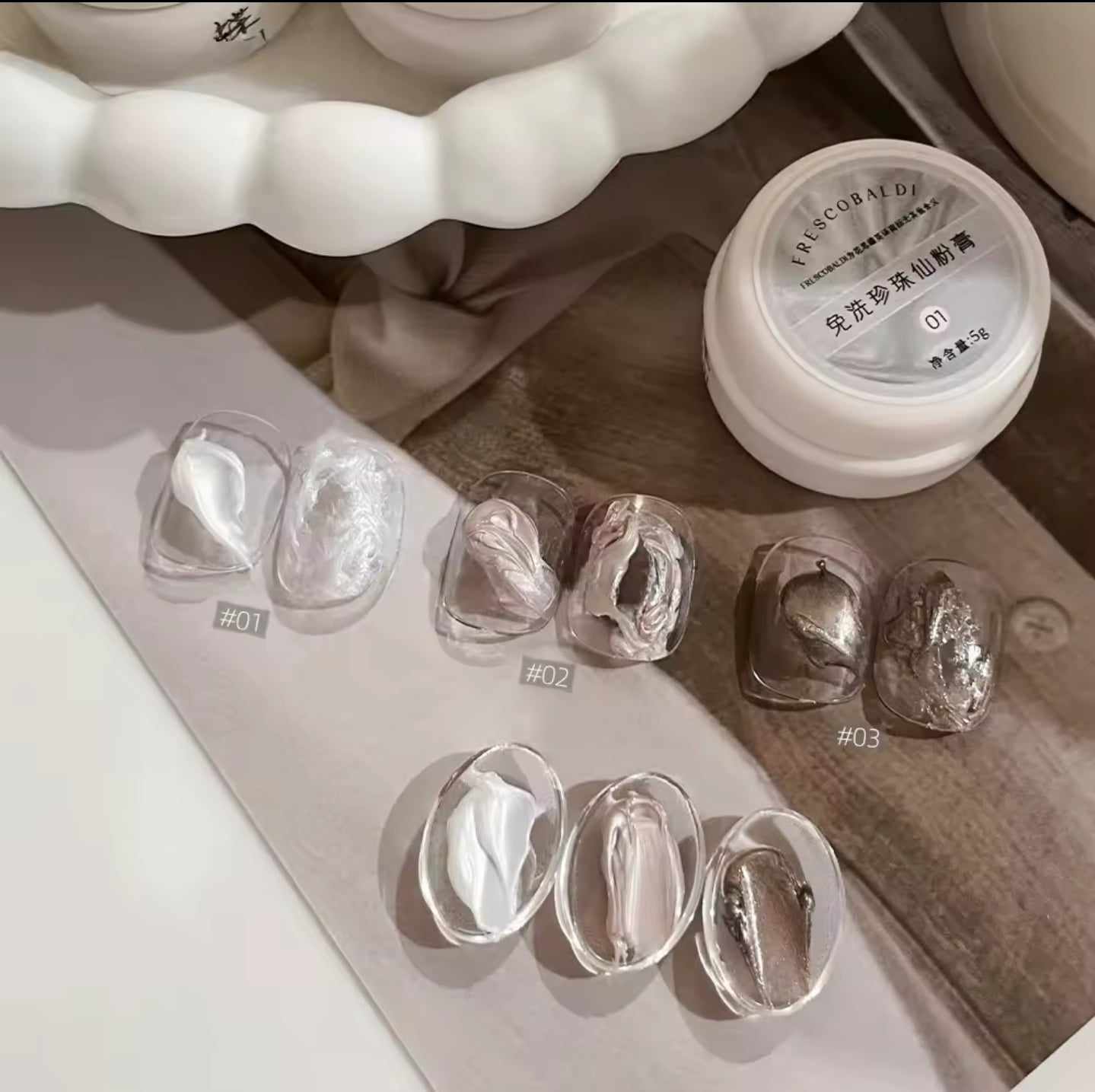 ครีมเจล3D เจลเพ้นท์DIY เจลทำลวดลาย ทำนูน เจลไข่มุกเพ้นท์เล็บ มี3เฉดสี