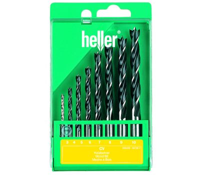 ดอกสว่านเจาะไม้ 8 ดอก/ชุด HELLER (กล่อง)
