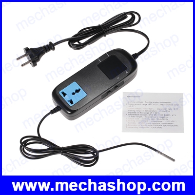 เครื่องควบคุมอุณหภูมิพร้อมปลั๊กไฟ เทมเพอเรเจอร์คอนโทรล Temperature Controller Electronic Thermostat Thermocouple with Socket