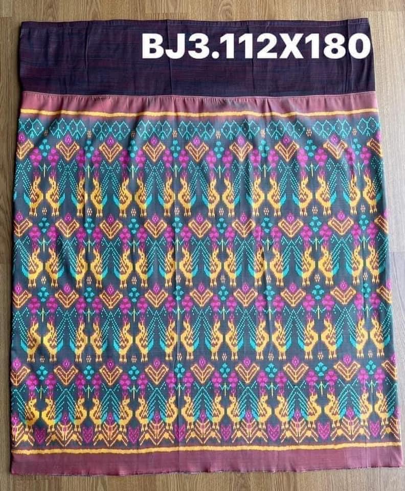 ซิ่น พระตะบอง ไหมบ้านสาวมือ ย้อมสีธรรมชาติ ขนาด 112x180ซม สีน้ำตาล รหัส N9-SIL-BJ3