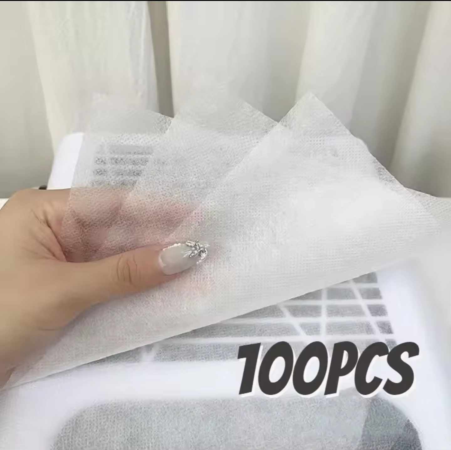 แผ่นกรองฝุ่น ใช้สำหรับเครื่องดูดฝุ่นเล็บ แบบใช้แล้วทิ้ง 100แผ่น/แพ็ก