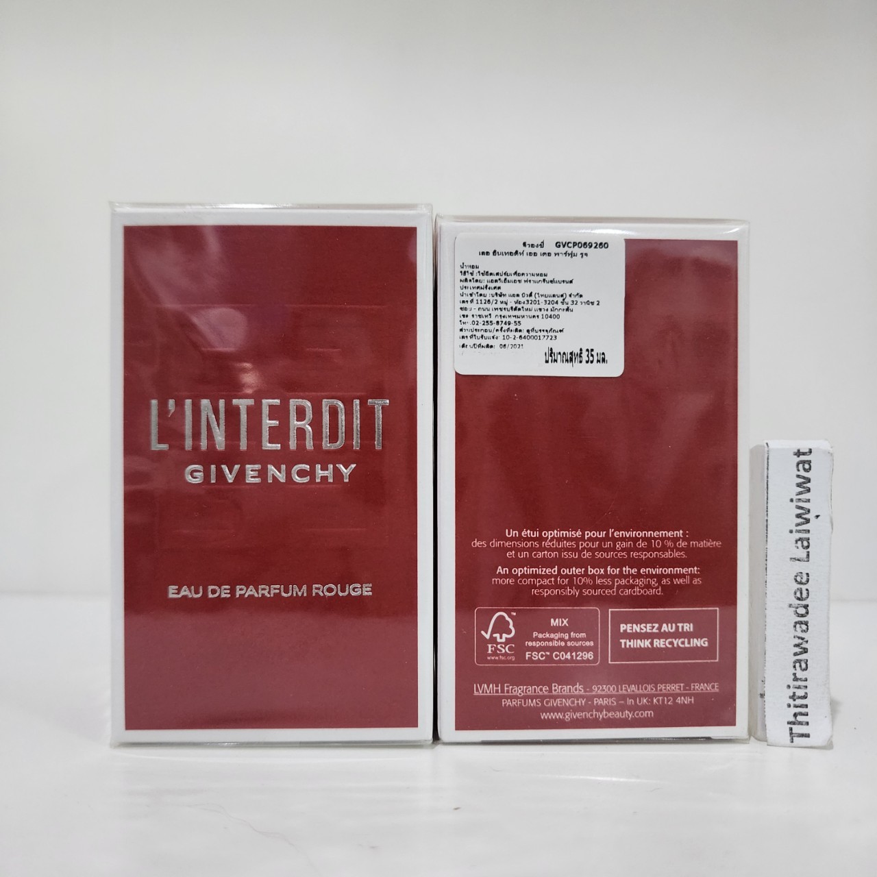 น้ำหอมแท้ Givenchy L'Interdit Rouge 35ml กล่องซีลป้ายไทย ผลิต 06/2021